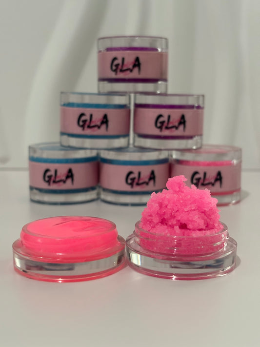 Gloss, angels, lip, mask, lip, scrub combo bubblegum scented