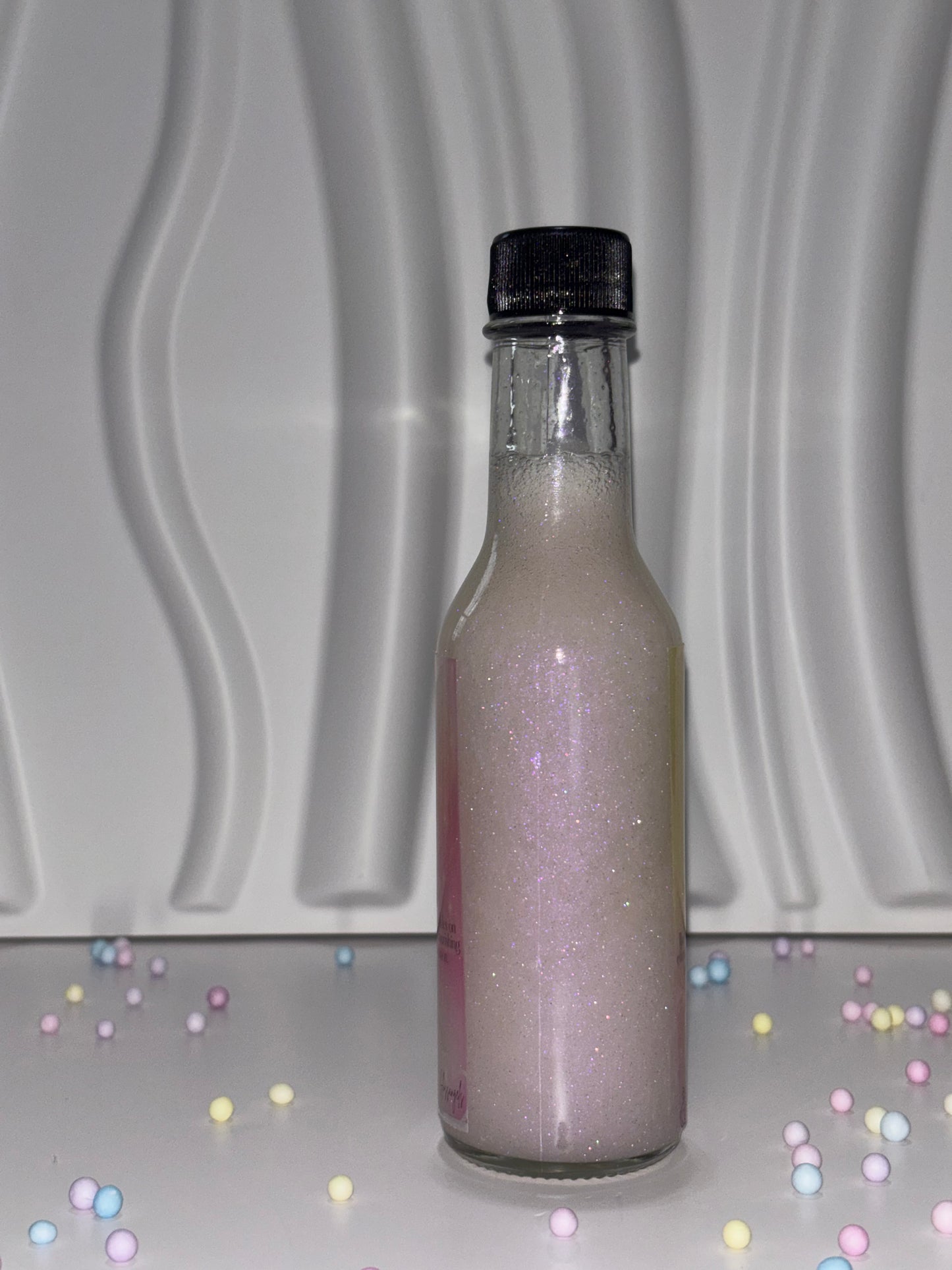 Strawberry shortcake, shimmery glow sauce