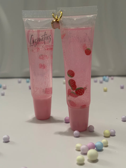 Strawberry scented lip oil