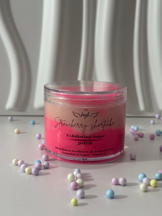 Strawberry shortcake, exfoliating sugar polish