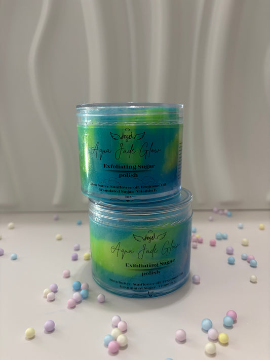 Aqua Jade glow exfoliating sugar polish