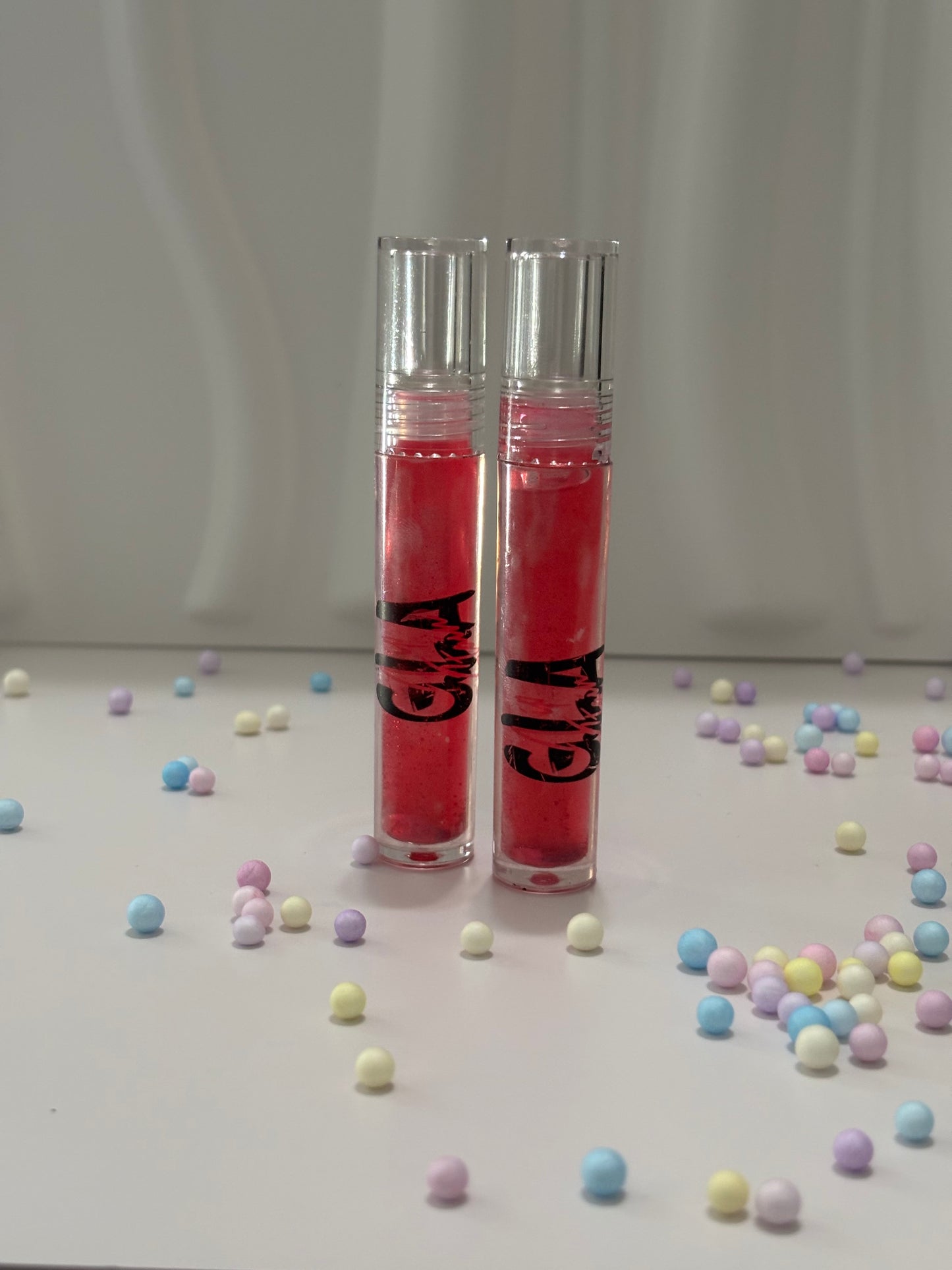 Pink rose lip stain lip gloss