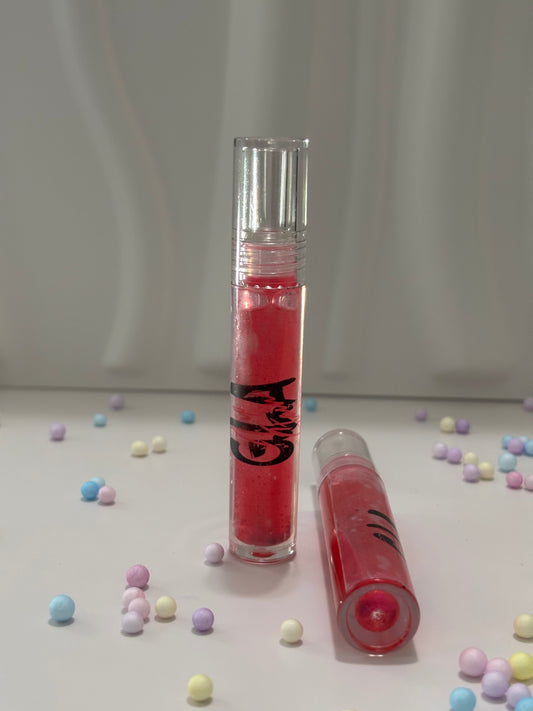 Pink rose lip stain lip gloss