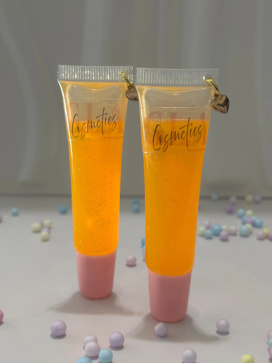 Mango Orange Charm Glitter lip oil