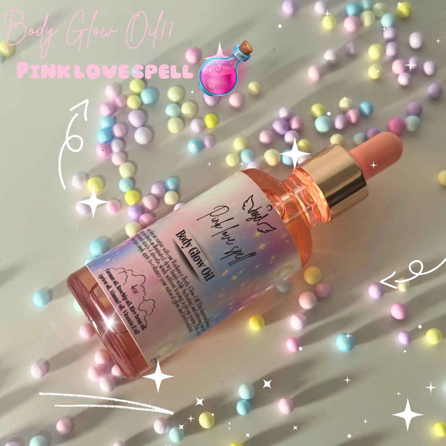 PinkLoveSpell Body Glow Oil