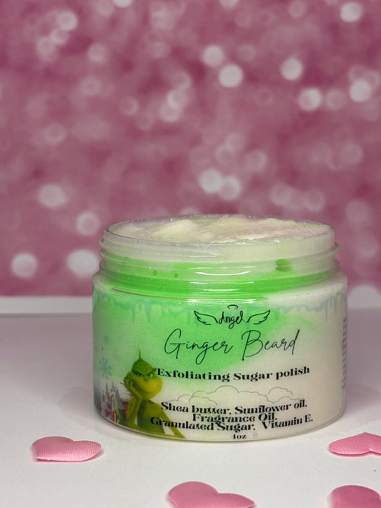 Gingerbread sugar polish, exfoliate, and sugar scrub grinch collection